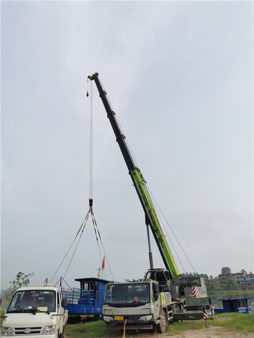 沙湾县桥梁建设吊装案例